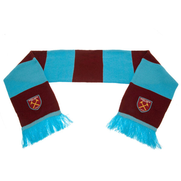 West Ham United FC Bar Scarf - Official Football Team Fan Accessory for Men & Women - Perfect for Match Days, Pub Gatherings & Sports Events