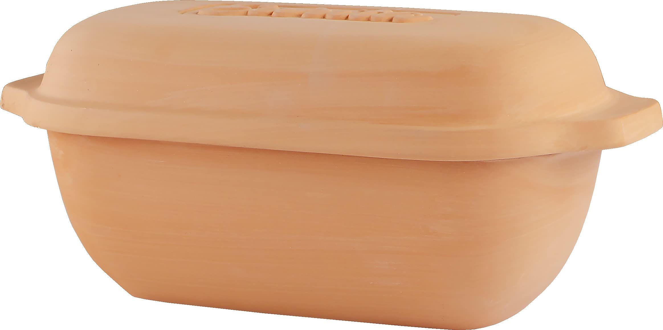 Eurita 2-Quart Clay Roaster with Non-Stick Bread Pan & Lid - Healthy Clay Pot for Baking, Stewing & Slow Cooking - Includes Free Recipe Guide - Perfect for Homemade Bread, Casseroles & Dutch Oven Meals