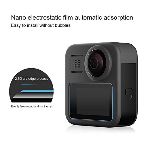 PULUZ 2-Pack Tempered Glass Screen Protector for GoPro Max Action Camera - HD Clear, Anti-Scratch, Bubble-Free LCD Display Protection for Outdoor Adventures & Extreme Sports