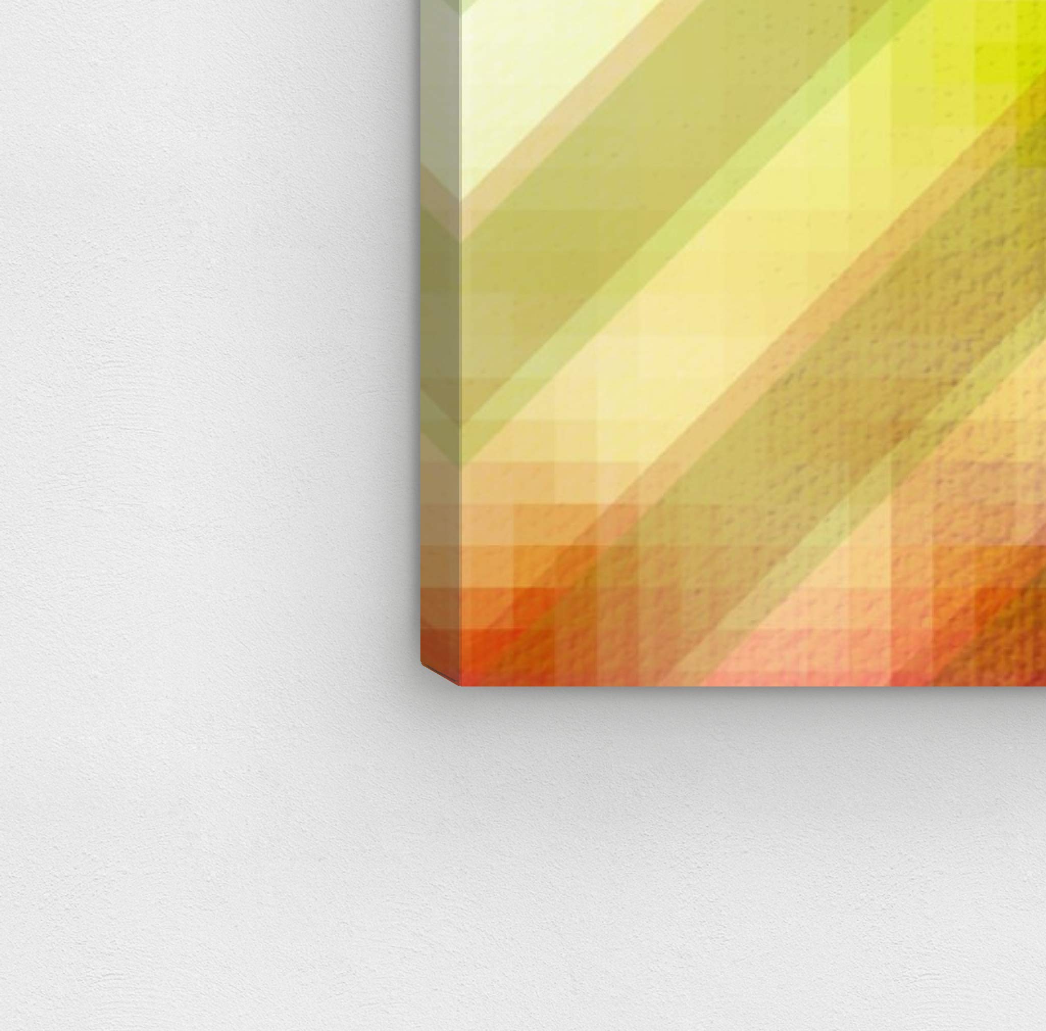 Abstract Wall Art Canvas Prints 'Around The Corner' by Oliver Gal Artist Co. - 20x20 Inches Yellow & Green Modern Home Decor for Living Room, Bedroom & Office