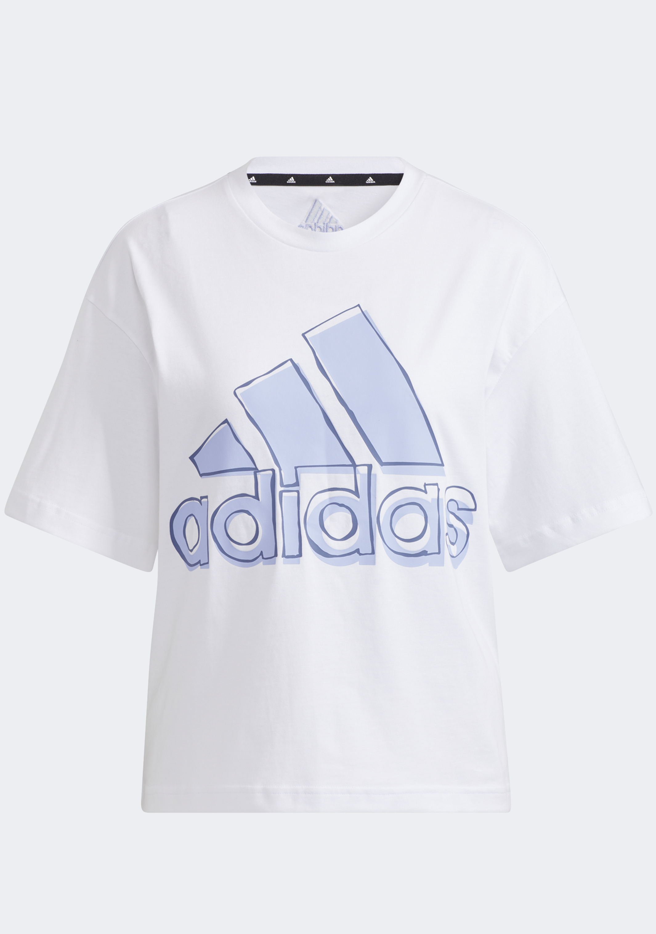 Adidas Women's Big Logo T-Shirt - Comfortable Cotton Casual Tee for Workout, Gym & Everyday Wear