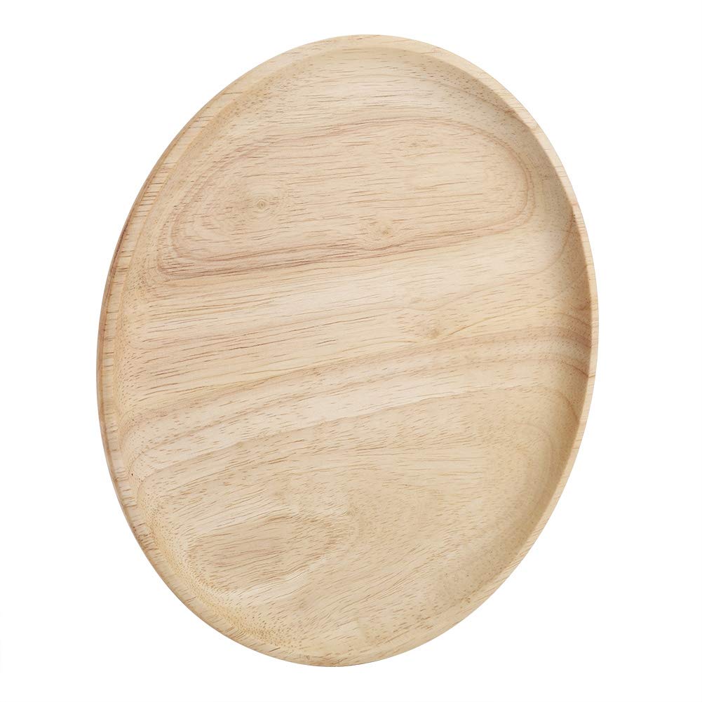 Elegant Round Wooden Tea Tray - 12.5x12.5cm Serving Plate for Sushi, Snacks & Fruits - Perfect for Home, Ottoman & Japanese Tea Ceremony