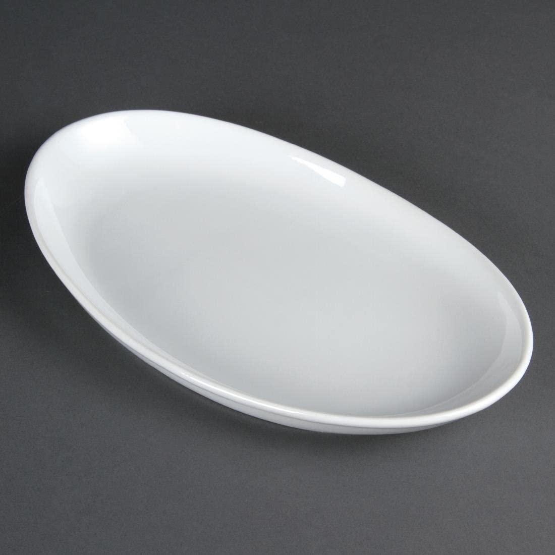 Olympia French Deep Oval Service Plates - 12