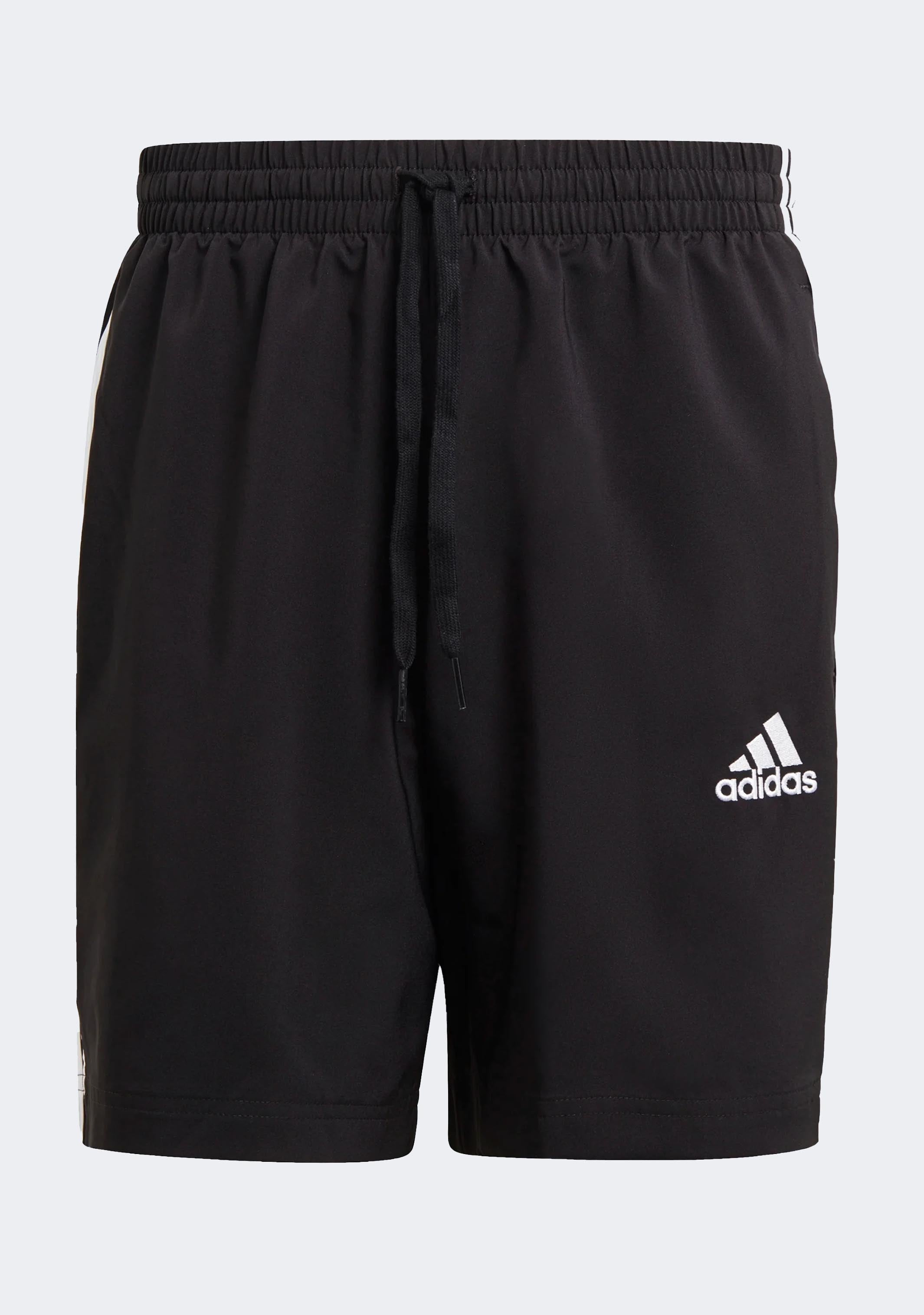 Adidas Men's Aeroready Essentials 3-Stripe Chelsea Shorts - Black | Moisture-Wicking Athletic Shorts for Running, Gym & Casual Wear