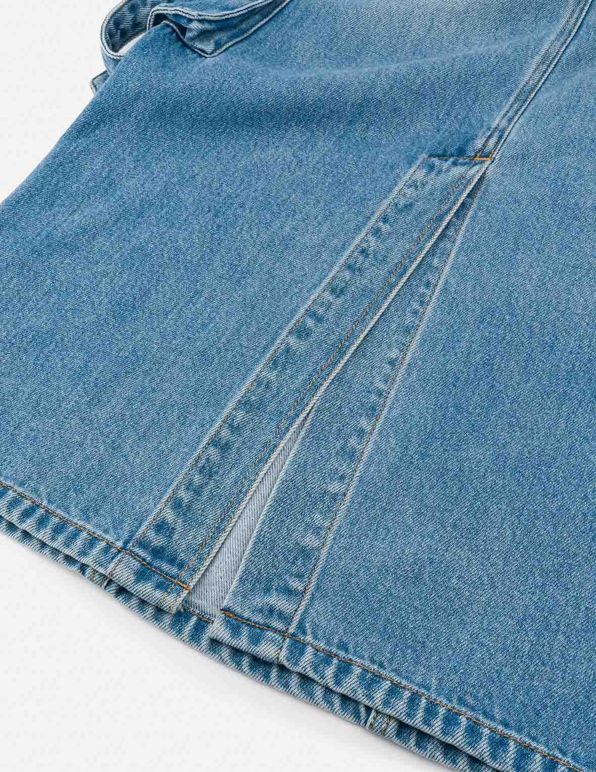 Stylish Deconstructed Seagull Embroidery Denim Cargo Skirt for Women | Trendy High-Waist A-Line Skirt with Pockets | Perfect for Casual Outfits, Streetwear & Boho Fashion