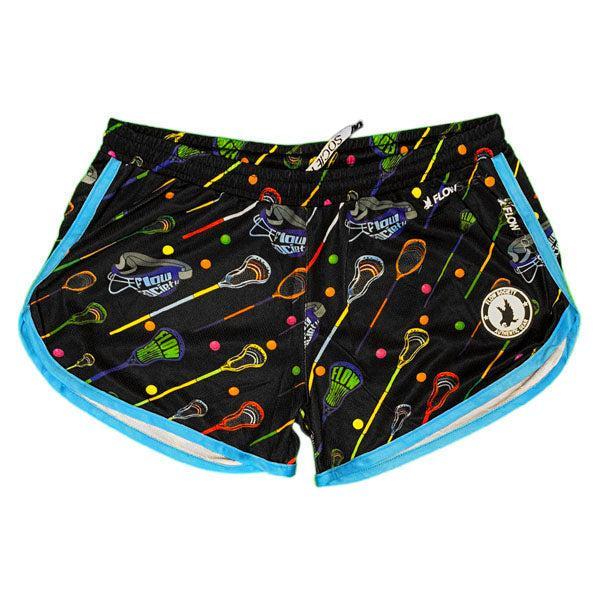 Girls & Womens Flow Lax Stix Shorts - Comfortable Athletic Shorts for Lacrosse, Running & Workouts - Perfect for Sports, Gym & Casual Wear