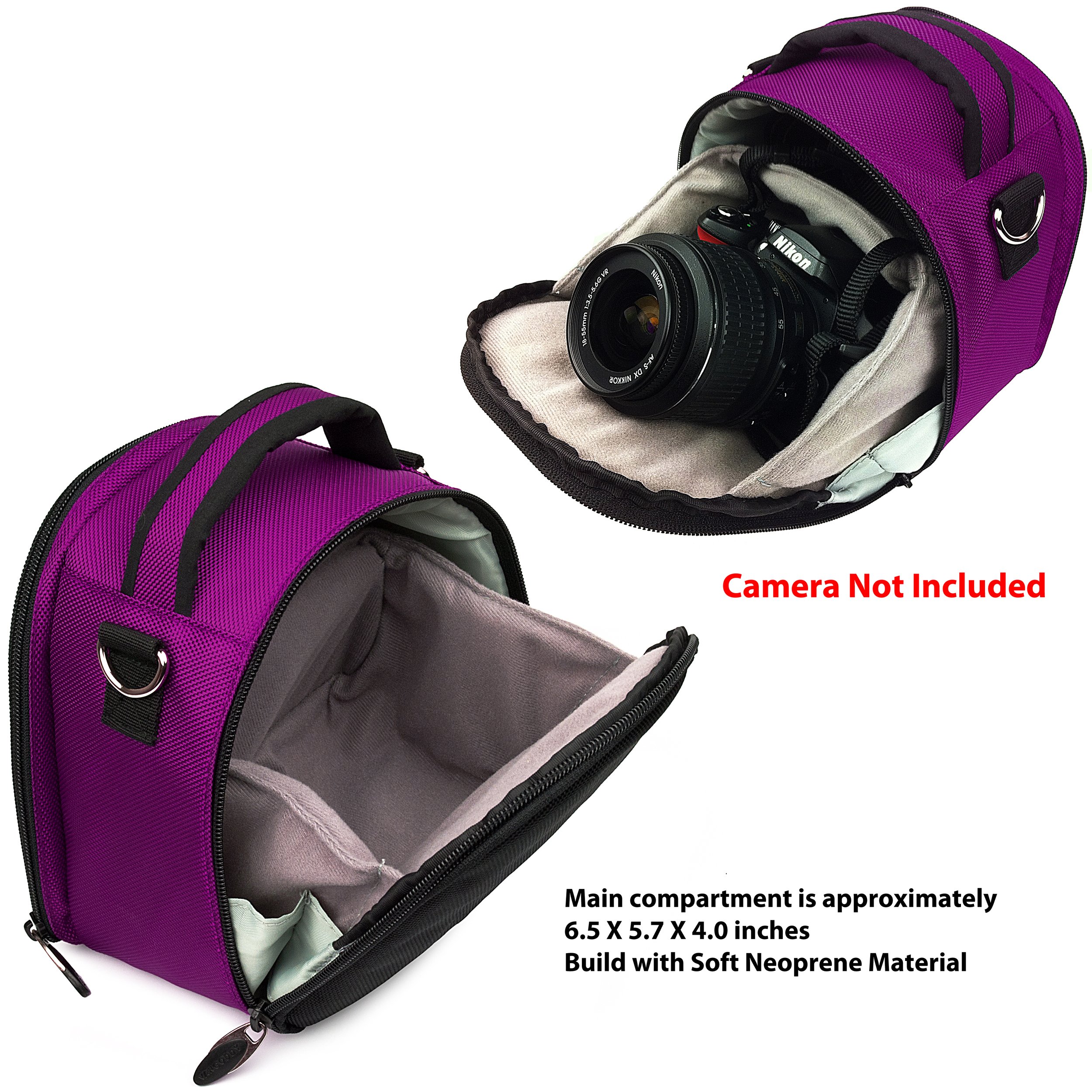 Waterproof DSLR Camera Bag Case for Panasonic LUMIX DMC FZ150/FZ200/FZ48/FZ62/FZ72 - Includes Screen Protector & Mini Tripod - Perfect for Travel, Hiking & Outdoor Photography