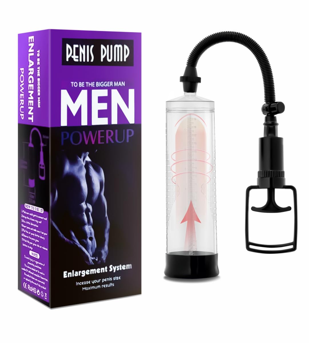 Premium Penis Pump for Men - Vacuum Therapy Enlargement Device with Strong Suction - Blue Male Enhancement Sex Toy for Couples & Solo Play - Perfect for Intimate Moments & Sexual Wellness