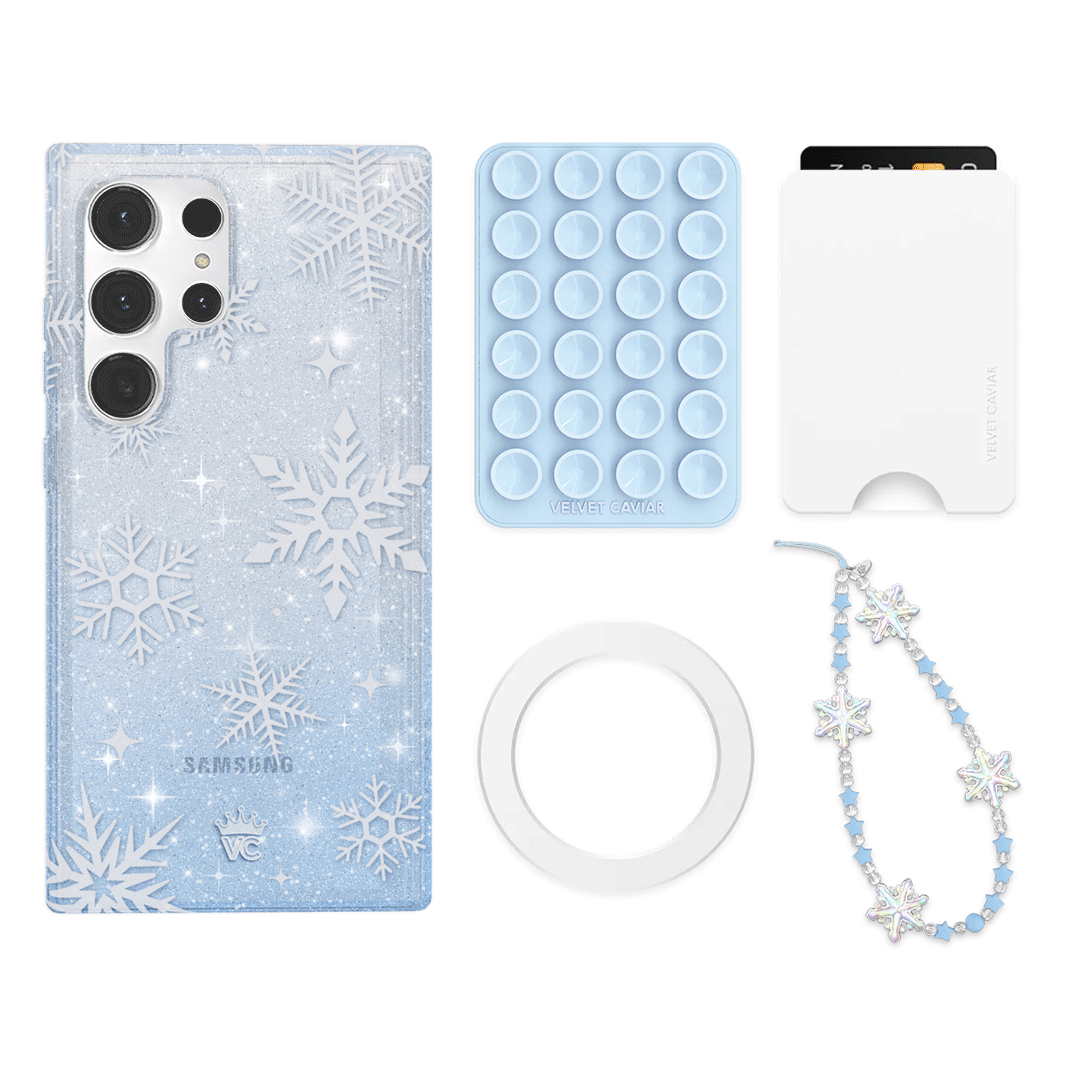 Snow Angel Glitter Galaxy Bundle Set - Stylish Sparkling Wallet for Women | Perfect for Parties, Gifts & Everyday Use