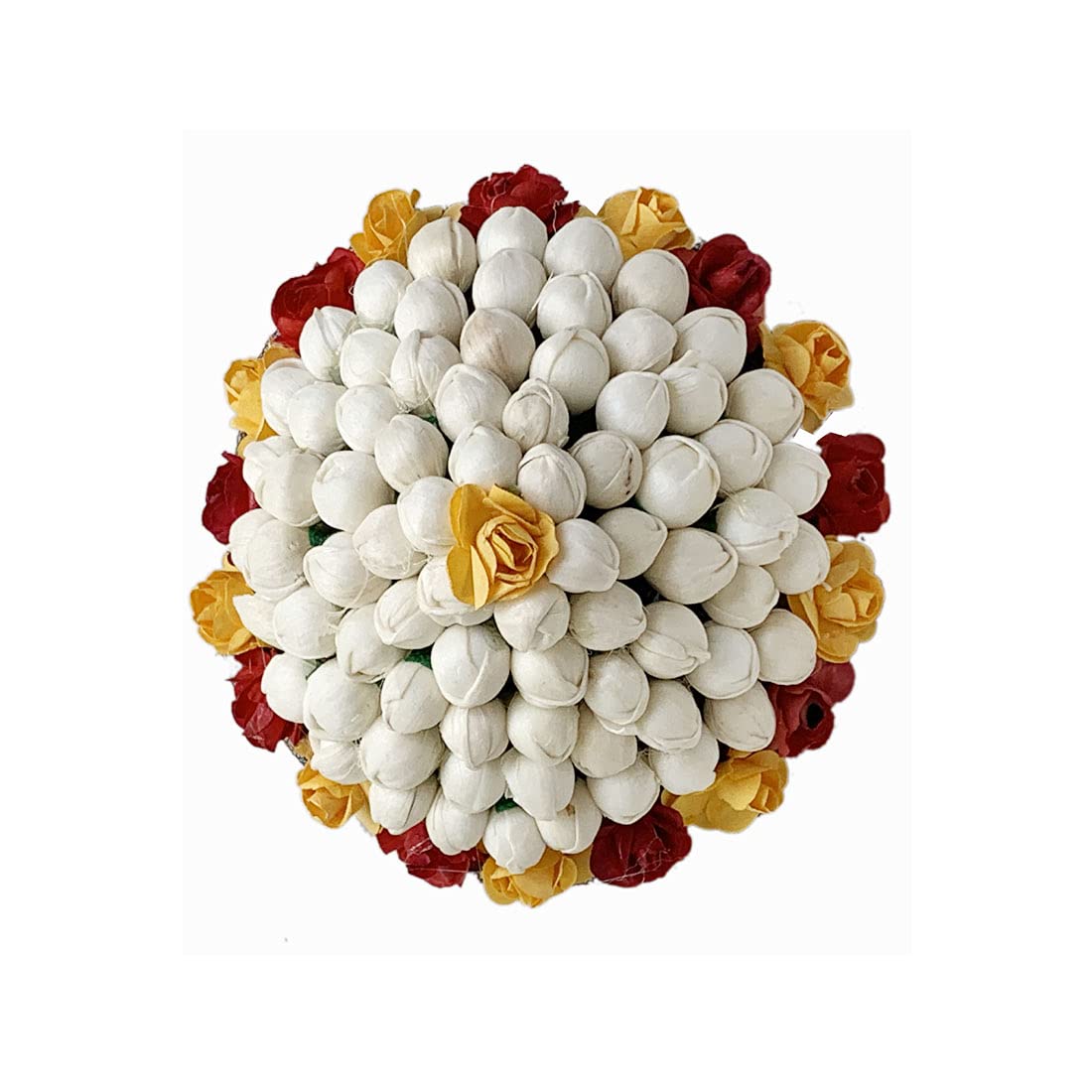 GadinFashion™ Floral Hair Jewelry - 12-Piece Girls Hair Accessories Set with Flower Juda/Bun Gajra for Weddings, Parties & Special Occasions (Multicolor Pack-01)