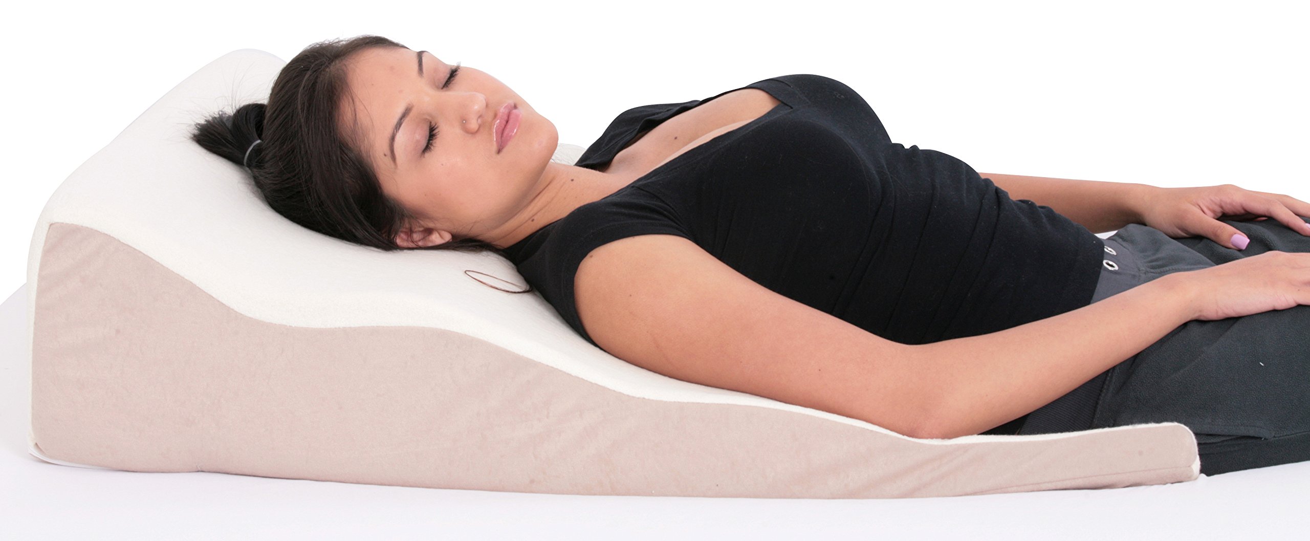 Premium Memory Foam Body Wedge Pillow - Ergonomic Back & Body Support for Pain Relief - Contoured Design for Ultimate Comfort - Perfect for Sleeping, Reading & Post-Surgery Recovery