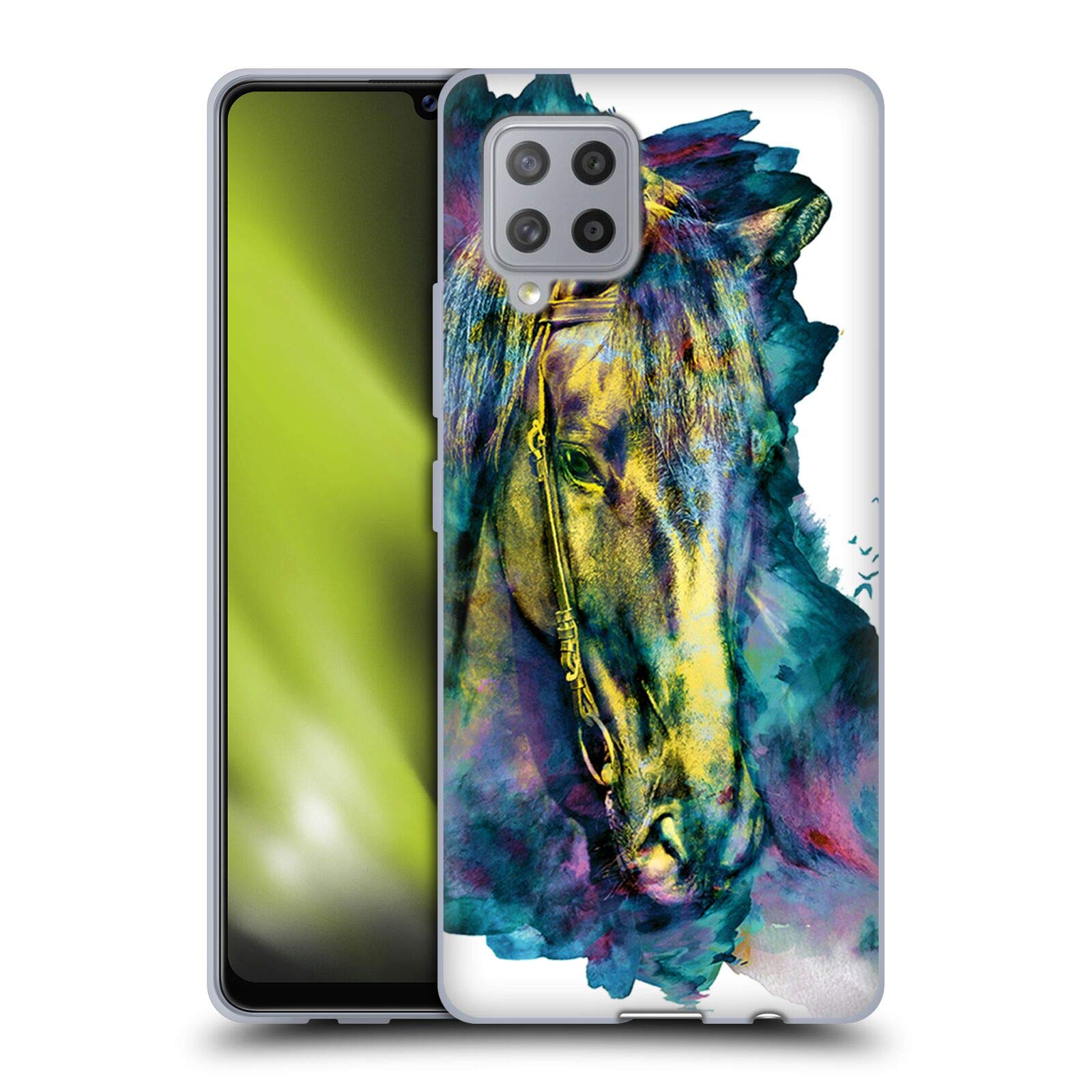Head Case Designs Officially Licensed Riza Peker Horse Animals Soft Gel Case for Samsung Galaxy A42 5G (2020) - Durable Protection & Stylish Design for Everyday Use