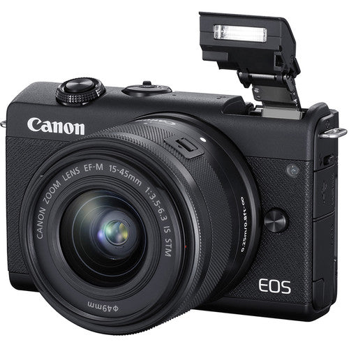 Canon EOS M200 Mirrorless Digital Camera with 15-45mm Lens (Black/White) - Perfect for Travel Photography, Vlogging & Everyday Shooting
