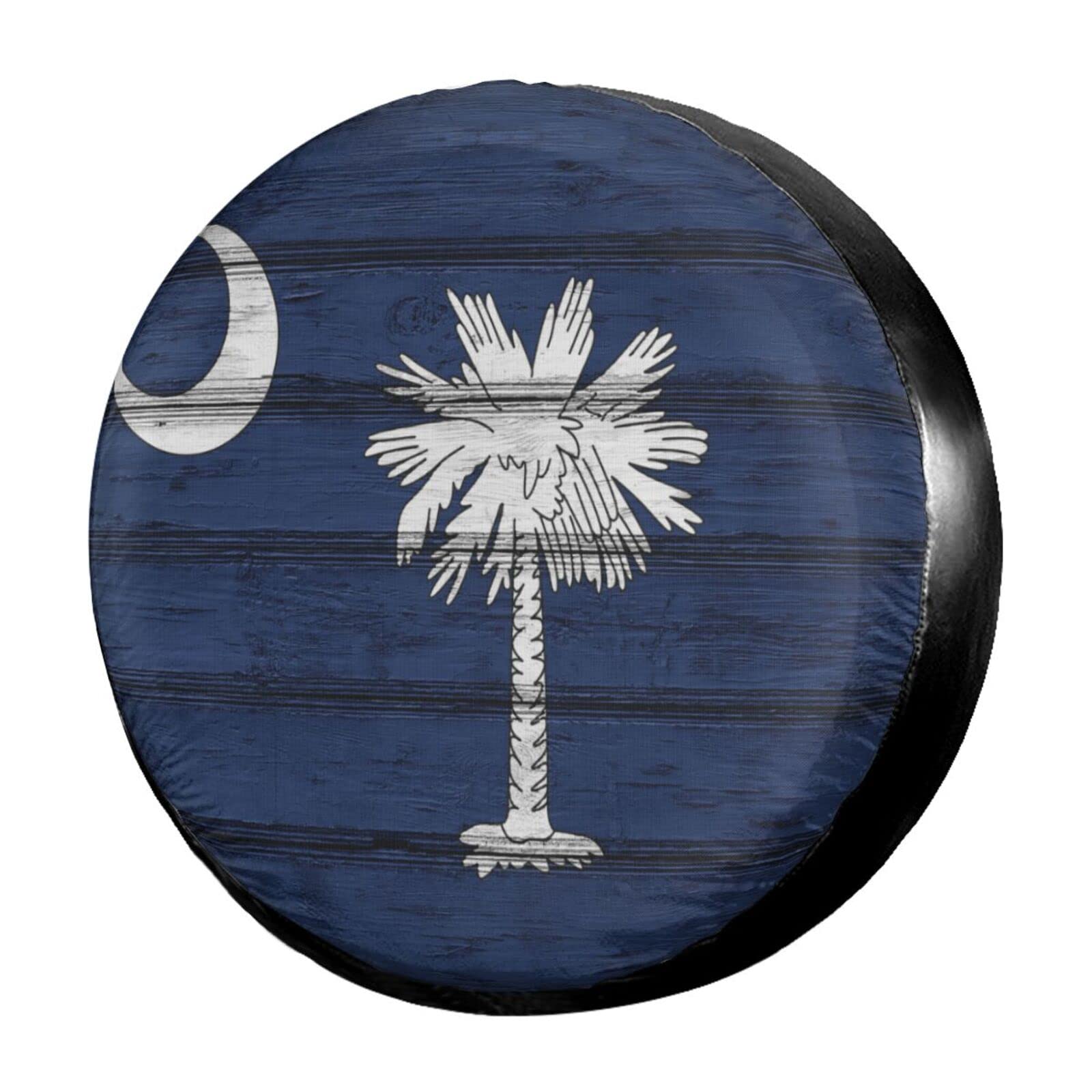 South Carolina Flag Spare Tire Cover - 14 Inch Dustproof Wheel Protector for Trailers, RVs, SUVs & Vehicles | Outdoor Travel Accessories & Road Trip Essentials