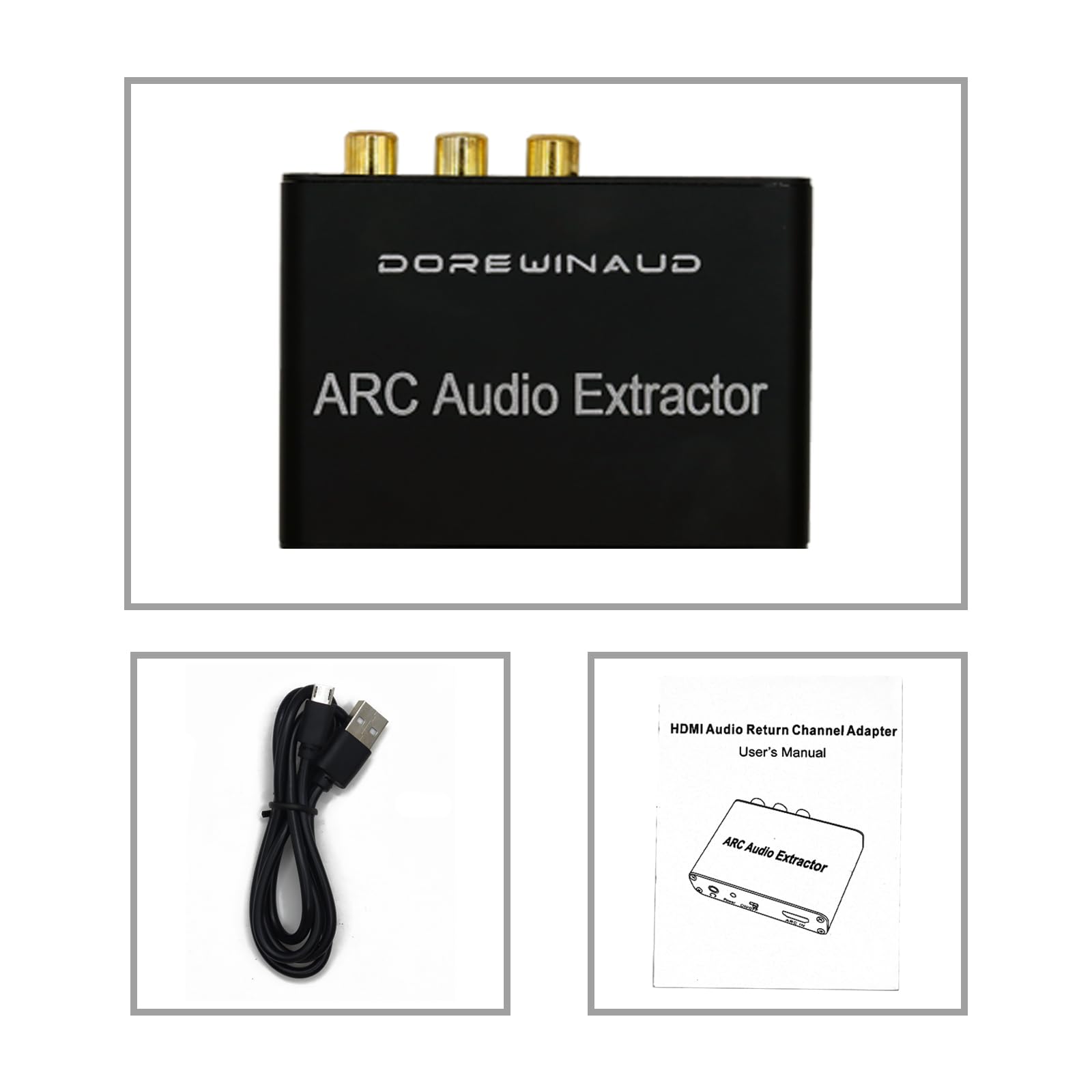 HDMI ARC Audio Converter 192KHz - Digital to Analog Audio Adapter with Optical/Coaxial/RCA/3.5mm Output for TV, Soundbar, Home Theater System | Perfect for Gaming, Movie Nights & Music Listening