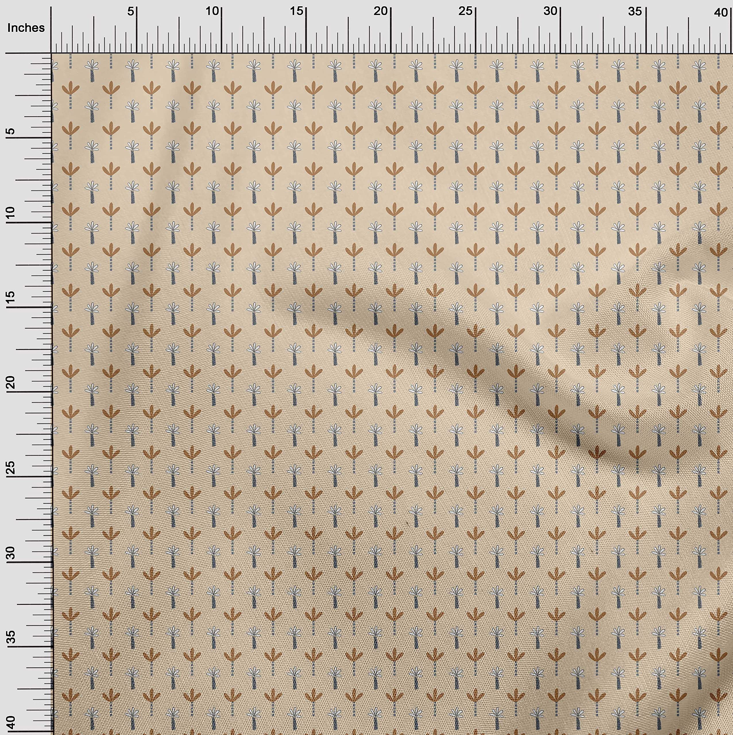 oneOone Rayon Peach Fabric for Kids - 56 Inch Wide Printed DIY Clothing Sewing Supplies by The Yard | Perfect for Dresses, Skirts & Craft Projects