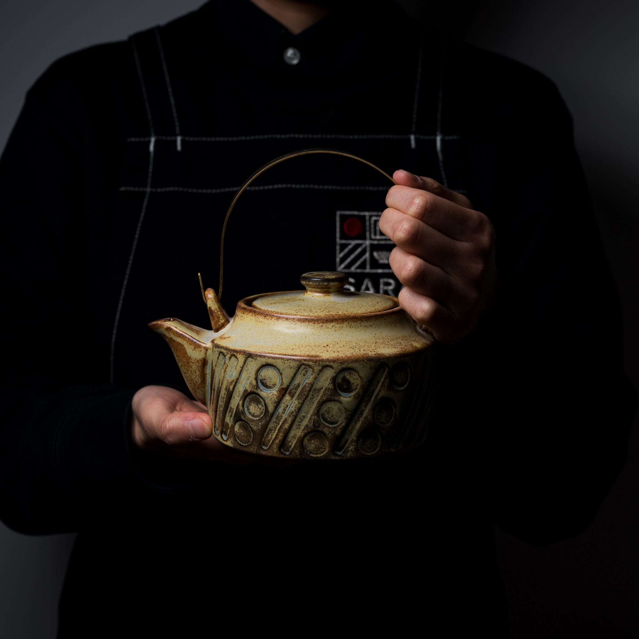 Premium Seto Ware KASHIWA Japanese Ceramic Teapot 400ml - Authentic Handcrafted Pottery for Green Tea, Black Tea & Herbal Brewing - Perfect for Home, Office & Tea Ceremonies