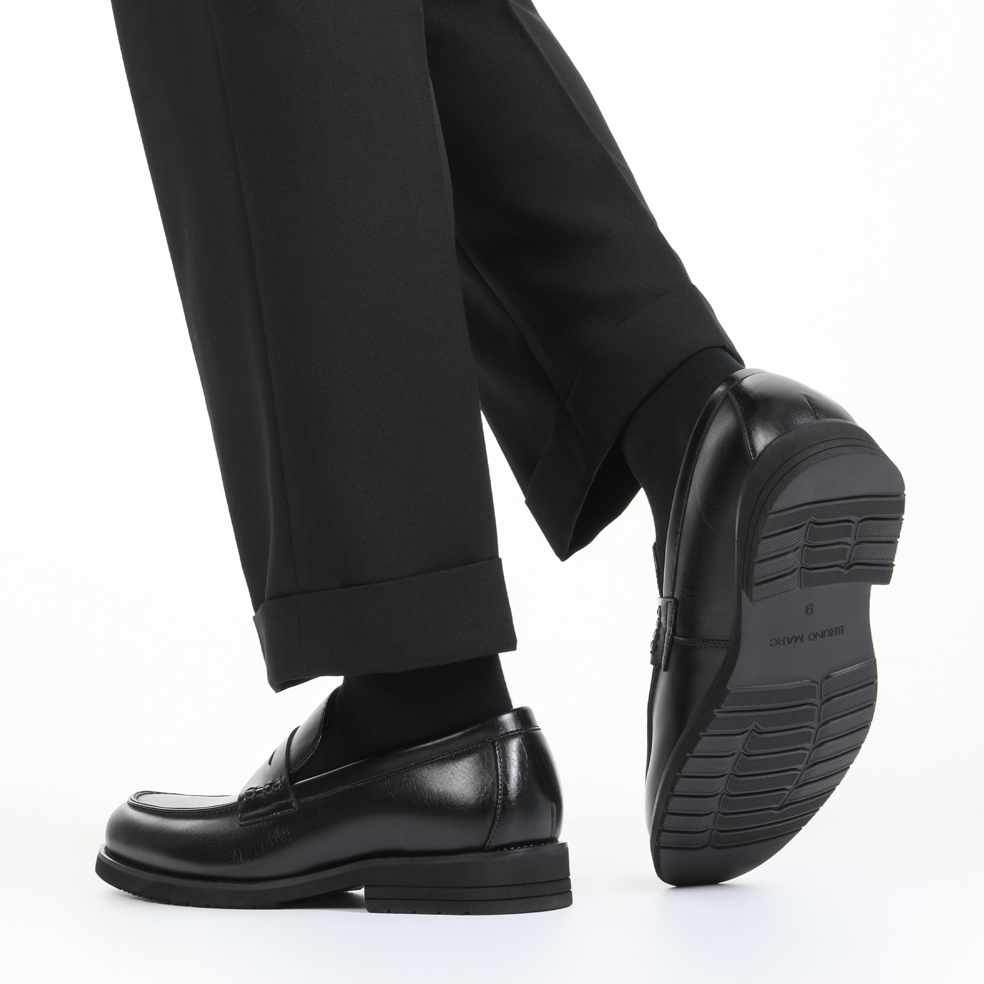 Bruno Marc Men's Dress Slip-On Penny Loafers - Comfortable Business Formal Shoes for Office, Wedding & Professional Events