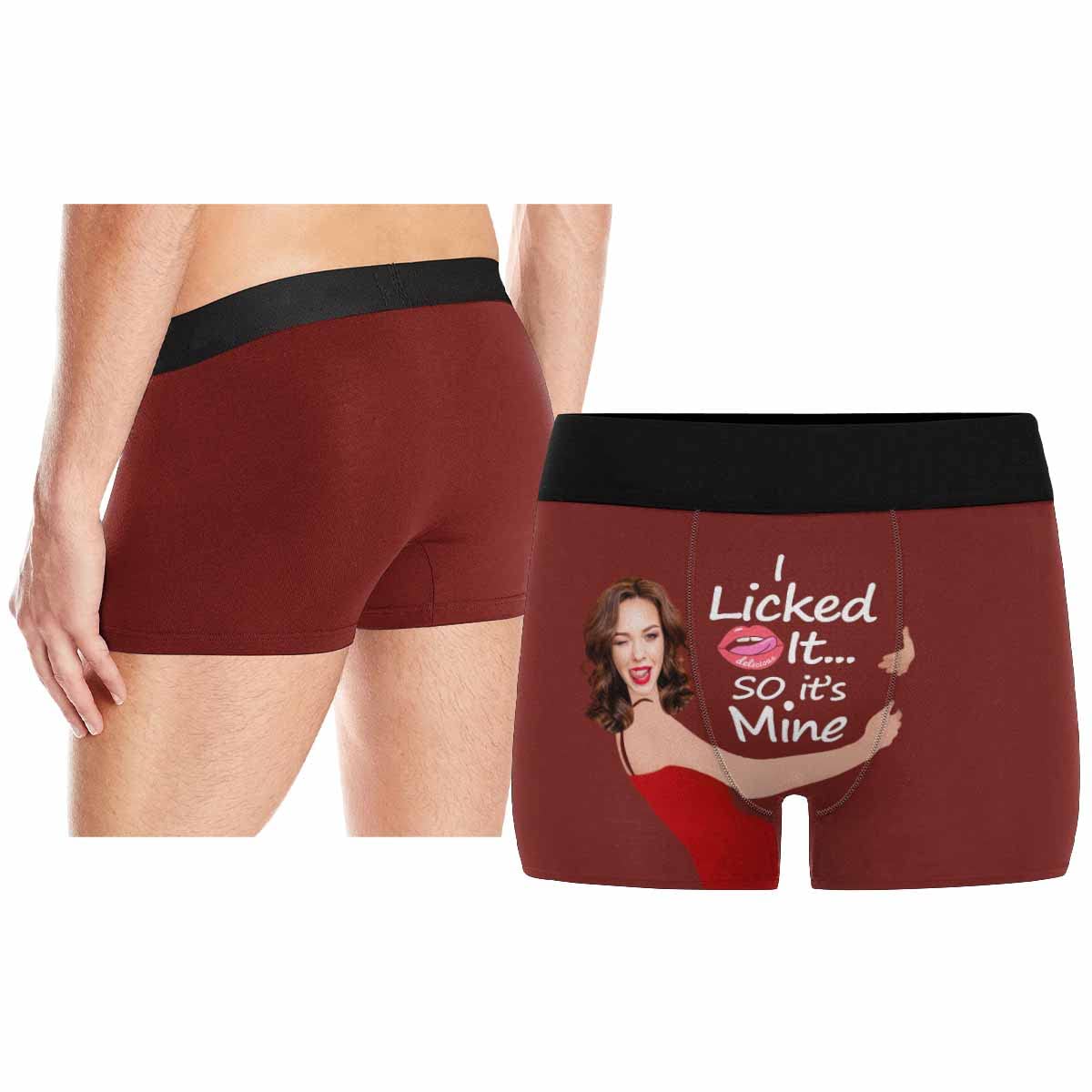 Custom Photo Boxer Briefs for Men - Personalized Underwear with Your Picture - Novelty Gift for Him - Black - Perfect for Birthdays, Anniversaries & Romantic Gifts
