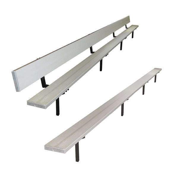 First Team Teammate Fixed Outdoor Player Benches with Backrest - Durable Sports Bench for Baseball, Soccer & Park Use