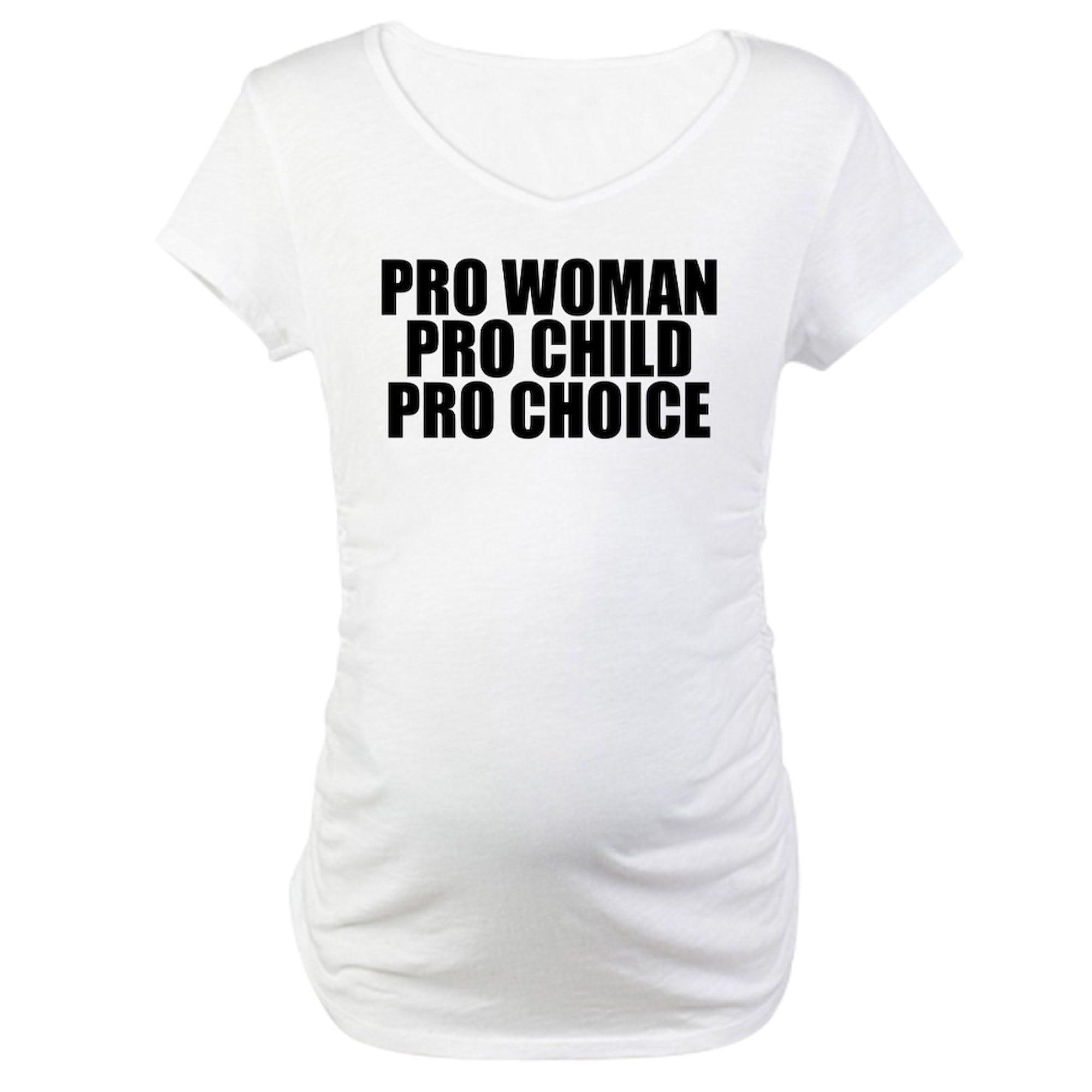 Pro Choice Women's Maternity T-Shirt - Soft Ruched Side Nursing Top for Pregnant & Breastfeeding Moms - Perfect for Pregnancy Photos, Baby Showers & Everyday Comfort