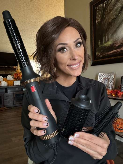 3 in 1 Hair Dryer Brush & Volumizer - Hot Air Styler for Blowout & Curling - Perfect for Home & Salon Use