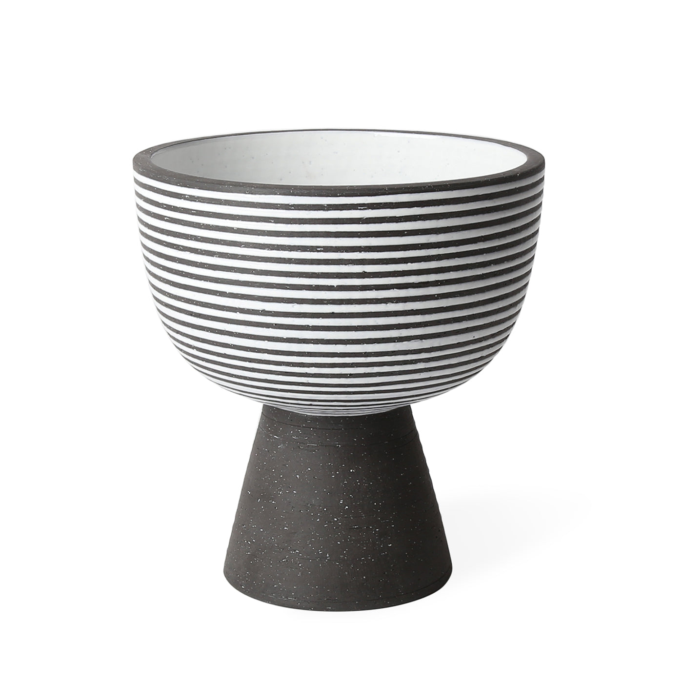 Palm Springs Stripes Bowl - Stylish Ceramic Serving Bowl for Salads, Snacks & Desserts - Perfect for Parties, Picnics & Home Dining Decor