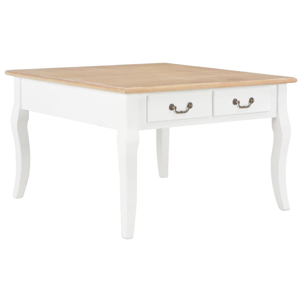 Modern White Wooden Coffee Table - 31.5