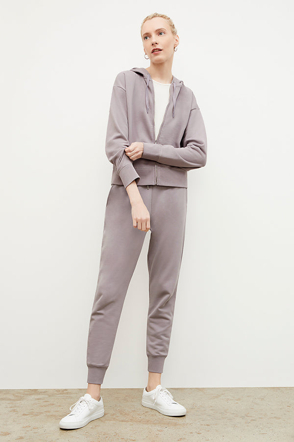 Joni Jogger French Terry Sweatpants for Women - Soft Wisteria Purple Lounge Pants | Perfect for Yoga, Running, and Relaxing at Home