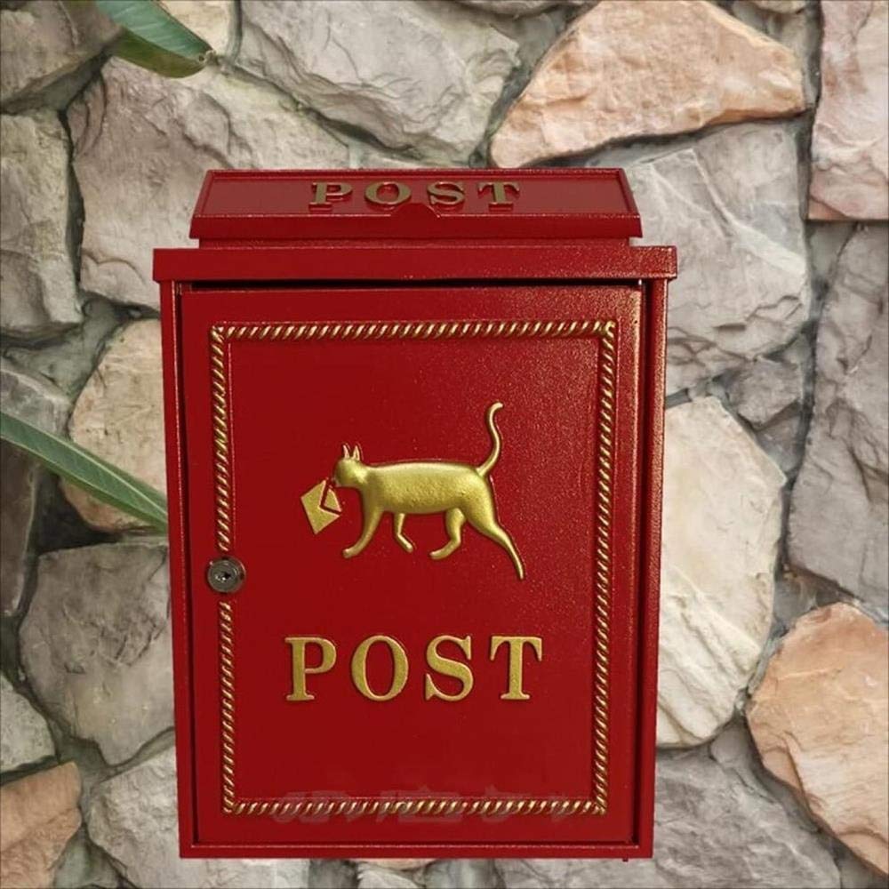 Waterproof Wall Mounted Mailbox for Residential & Villa - Outdoor Newspaper & Letter Post Box (Green/Red) - Perfect for Homes, Apartments & Office Buildings