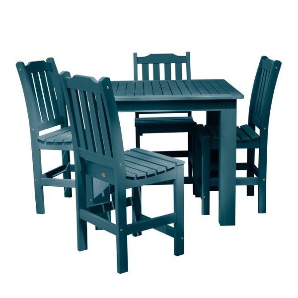 Lehigh 5-Piece Square Counter Height Outdoor Dining Set 42 x 42 - Perfect for Patio, Deck, Garden & Backyard Entertaining