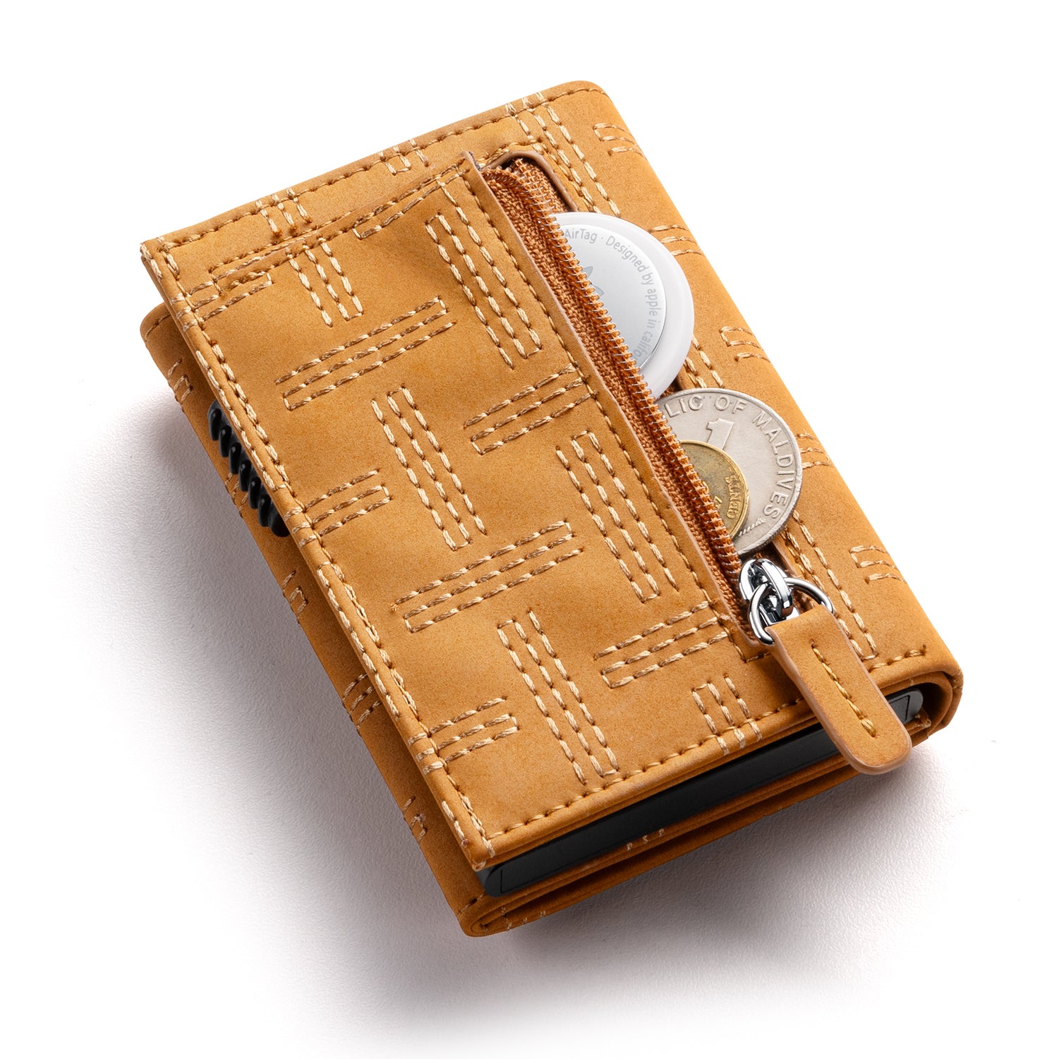 VC302 Limited Edition Numbered Tri-Fold Wallet with Side Slider & Magnetic Closure - Perfect for Everyday Carry, Travel & Business (Men's RFID Blocking Leather Wallet)