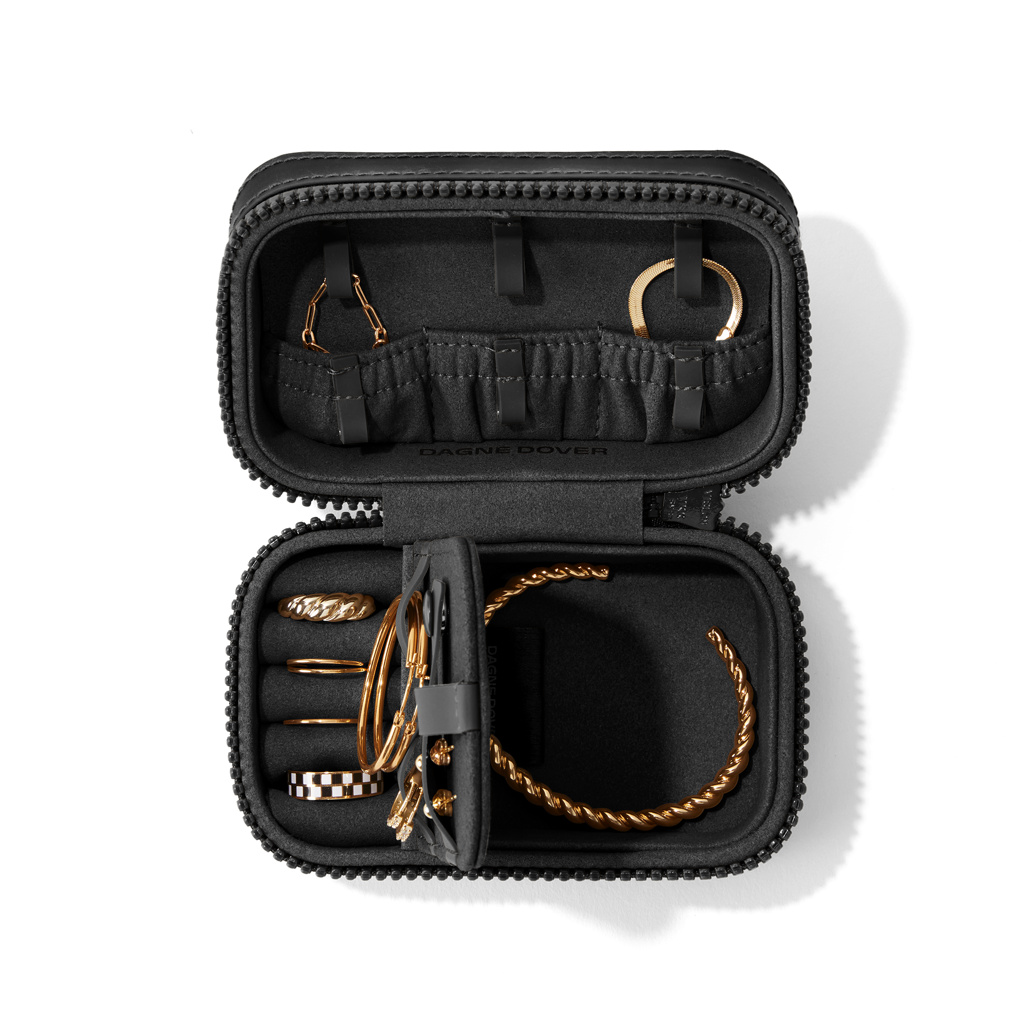 Dagne Dover Frankie Small Jewelry Organizer Case - Travel Jewelry Box for Necklaces, Rings & Earrings | Perfect for Vacation, Business Trips & Daily Storage