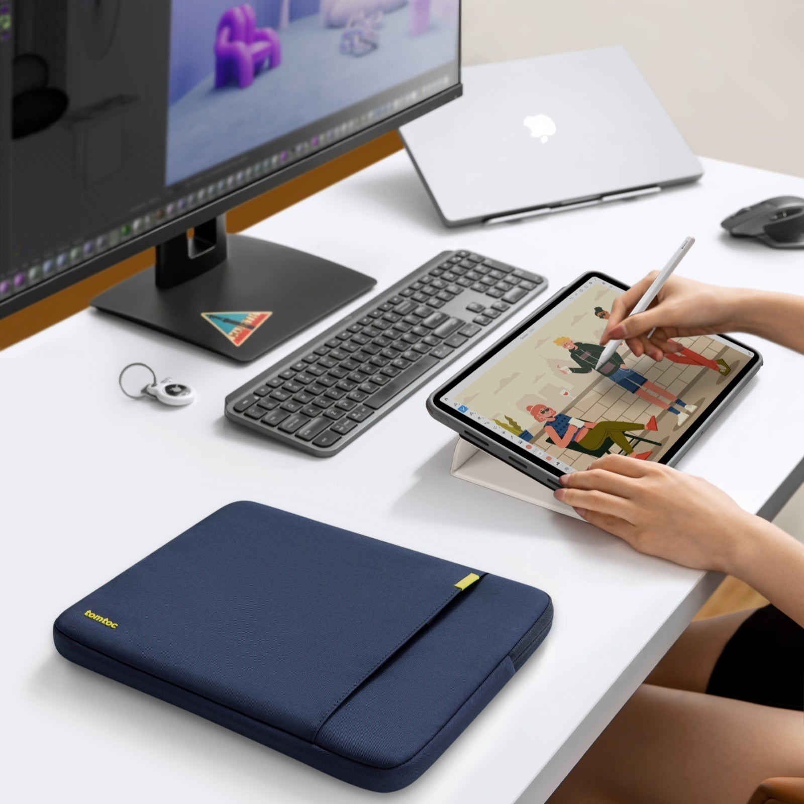 Defender B13 Protective Tablet Sleeve Case for 11-inch iPad Air/Pro - Shockproof & Water-Resistant Cover for Travel, Work & School