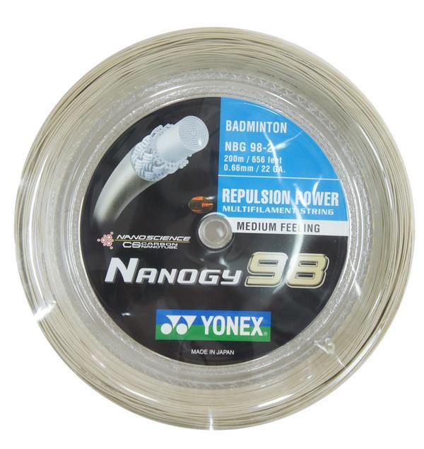 YONEX NBG98 Badminton String 200m Reel - Premium Durability & Control for Tournament Play