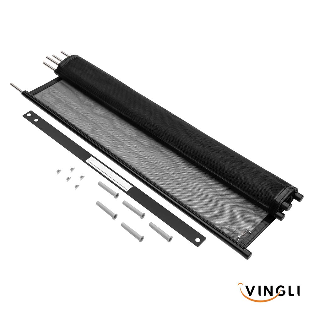 VINGLI 4Ft x 72Ft Black Swimming Pool Safety Fence - Durable Above Ground & In-Ground Pool Fencing for Backyard, Residential & Commercial Use