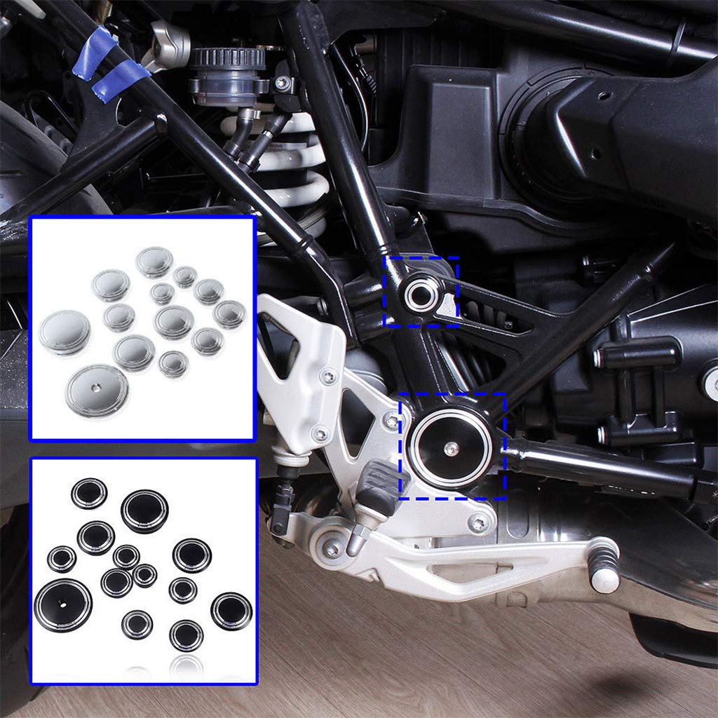 Psler Motorcycle Frame Hole Caps Set for BMW R Nine T 2014-2016 - Black | Durable Frame Plugs for Bike Protection & Customization | Perfect for Road Trips & Urban Riding