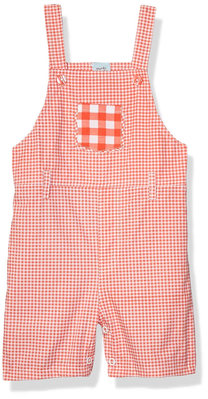 Munki Munki Baby Boys Gingham Overalls - Cute & Comfortable Denim Overalls for Toddlers - Perfect for Playdates, Photo Shoots & Everyday Wear