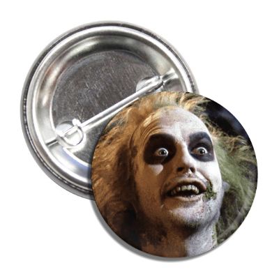 Beetlejuice Movie Button - Collectible Novelty Pin for Fans & Cosplay - Perfect for Jackets, Backpacks & Costume Accessories
