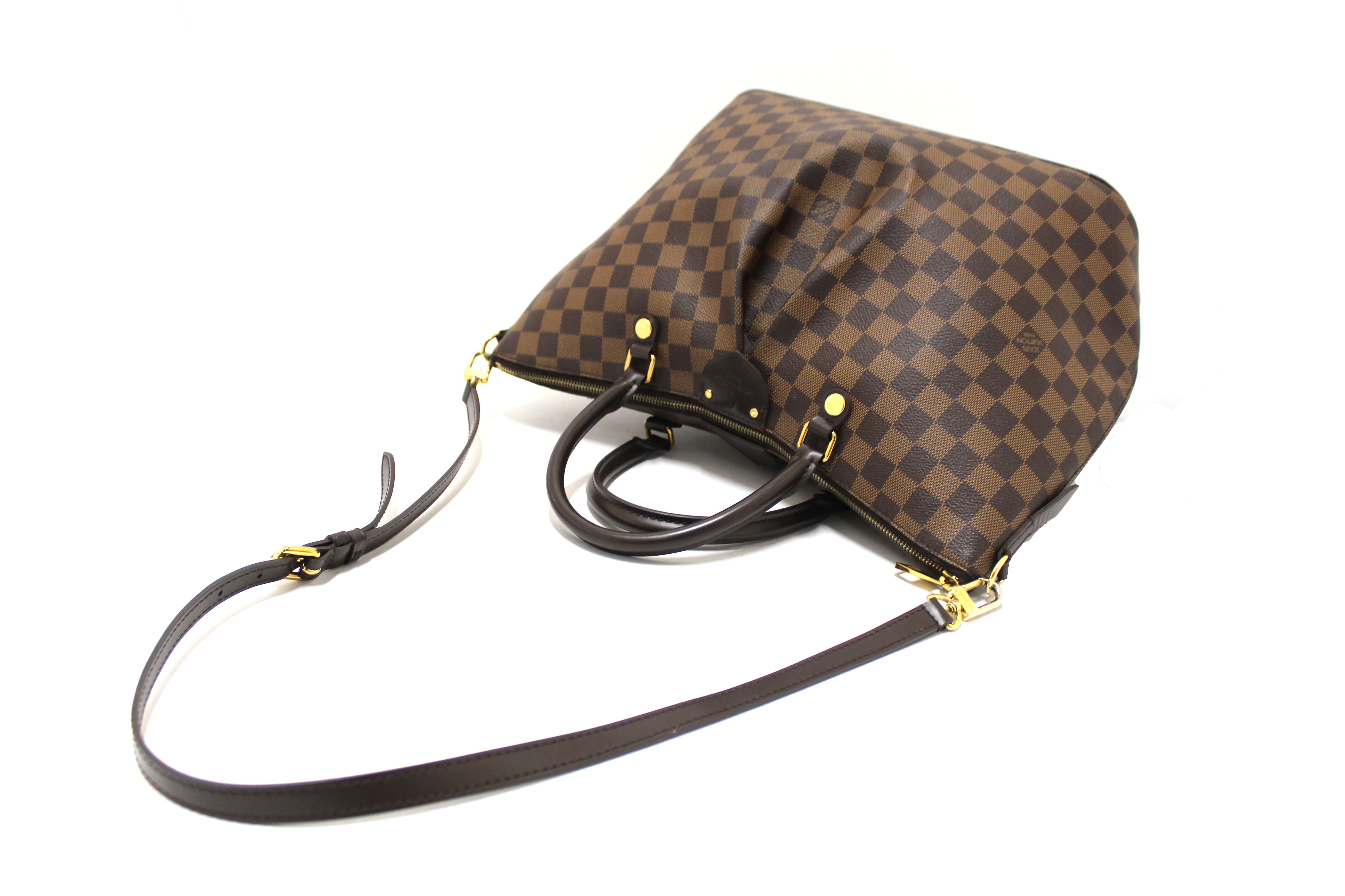 Authentic Louis Vuitton Damier Ebene Canvas Siena GM Handbag for Women - Luxury Designer Tote Bag with Shoulder Strap - Perfect for Work, Travel & Everyday Use