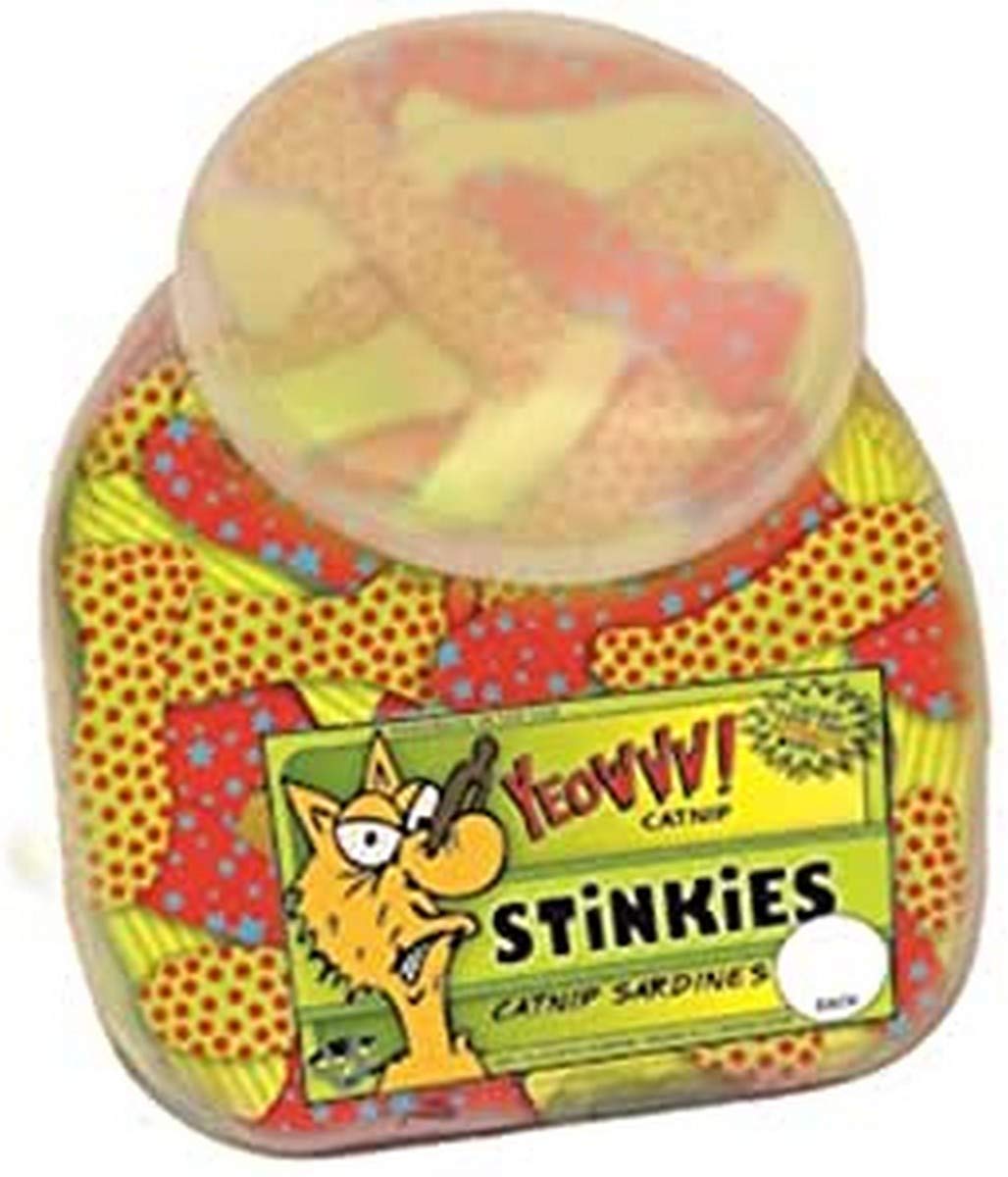 Yeowww! 51-Piece Catnip Fish Bowl Toy Set - Fun & Durable Stinkies Cat Toys for Indoor Play, Training & Stress Relief - Perfect for Kittens & Adult Cats