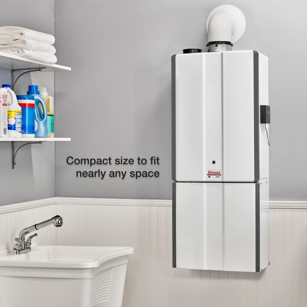 Rinnai RUCS65IP Ultra Series Tankless Water Heater - 6.5 GPM, Indoor, Natural Gas, White - Perfect for Homes, Apartments & Small Businesses
