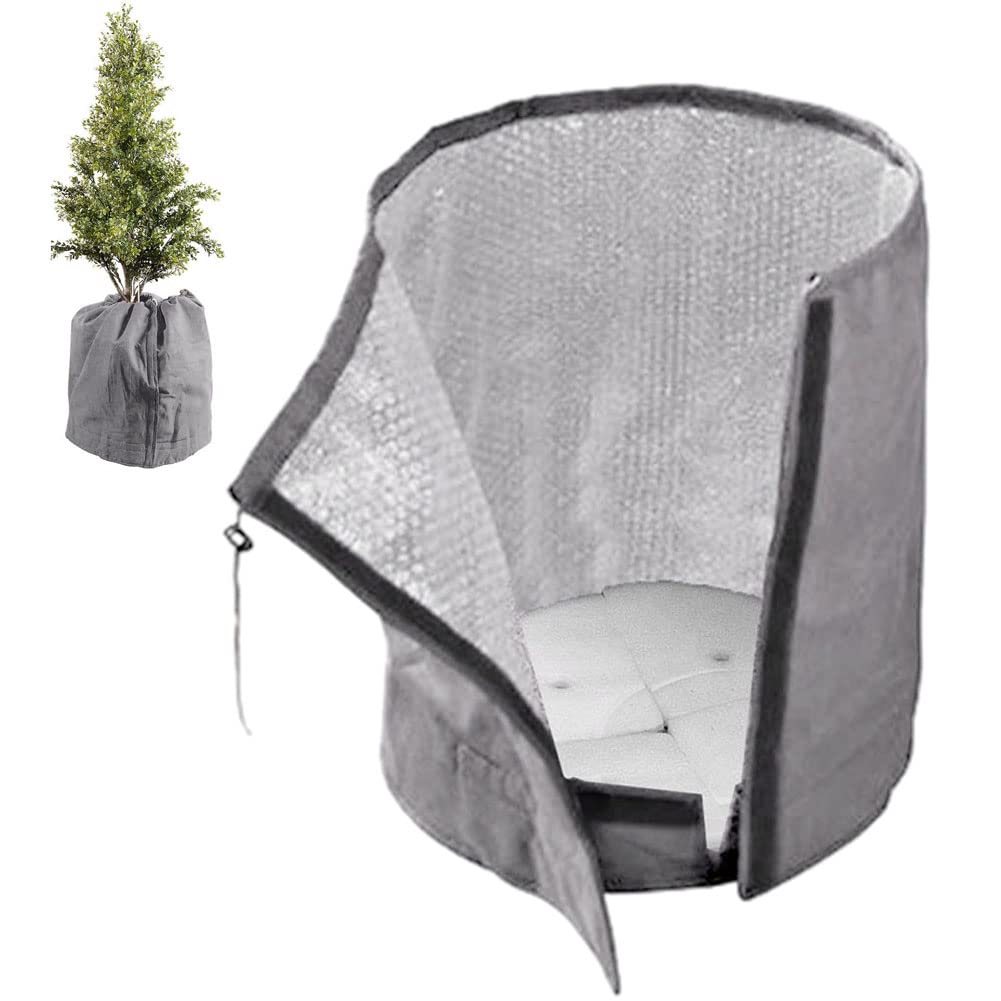 **65x70cm Winter Plant Pot Cover - UV-Proof, Anti-Frost, Thermal Protection for Outdoor Garden Flower Pots - Ideal for Winterizing Potted Plants in Cold Weather**