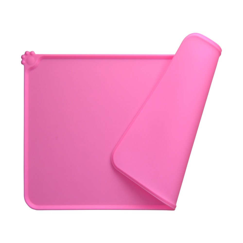 Premium Non-Slip Silicone Pet Feeding Mat - Waterproof Dog & Cat Bowl Placemat for Small Animals (18.5