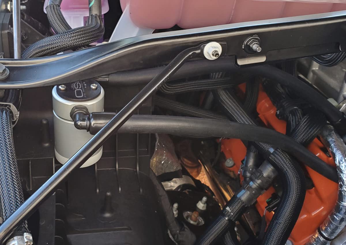 J&L Oil Separator 3.0 - Compatible with 2021-2023 Ram TRX 6.2L Supercharged - Passenger Side Catch Can (Silver) - Reduces Engine Oil Consumption & Improves Performance for Off-Road & High-Performance Driving