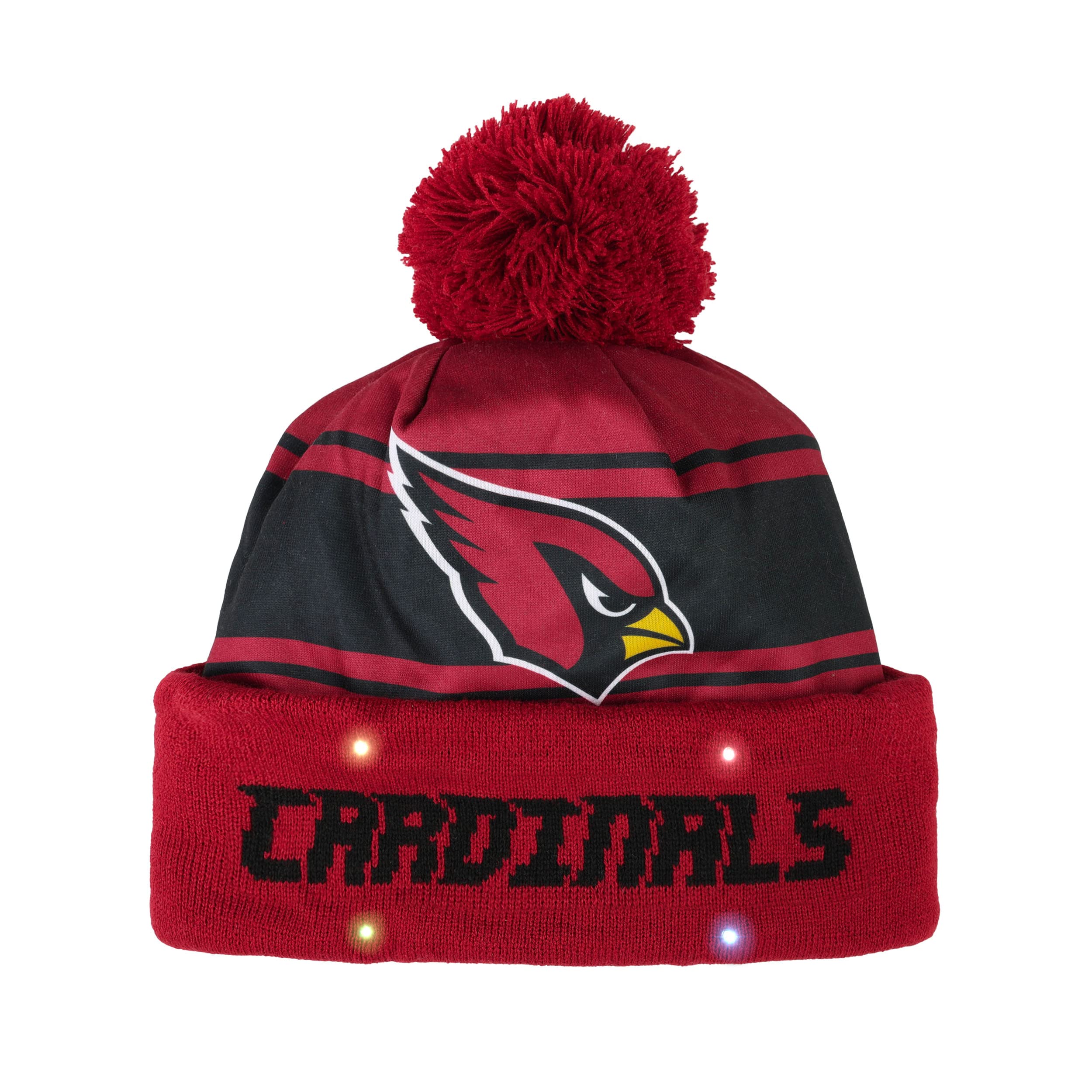 FOCO NFL Unisex LED Light Up Beanie Hat - Officially Licensed Team Logo - Winter Knit Cap with Battery Powered Lights for Football Games, Outdoor Activities & Night Events