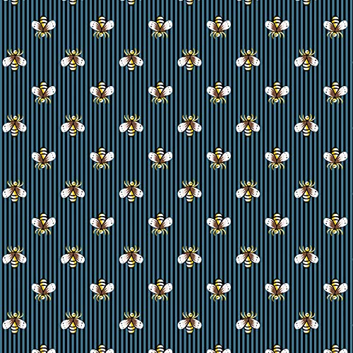 Bees Navy - Recycled Cotton