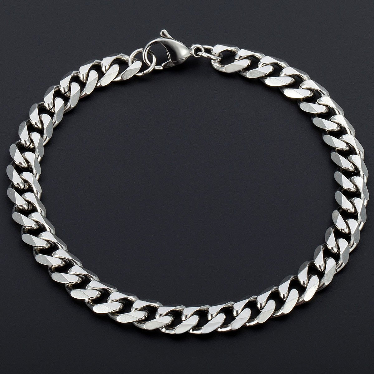 Trendy 7mm Stainless Steel Curb Cuban Link Chain Bracelet for Men & Women - Gold, Silver, Black - Adjustable 7-11 Inch - Perfect for Layering, Gifting & Everyday Wear