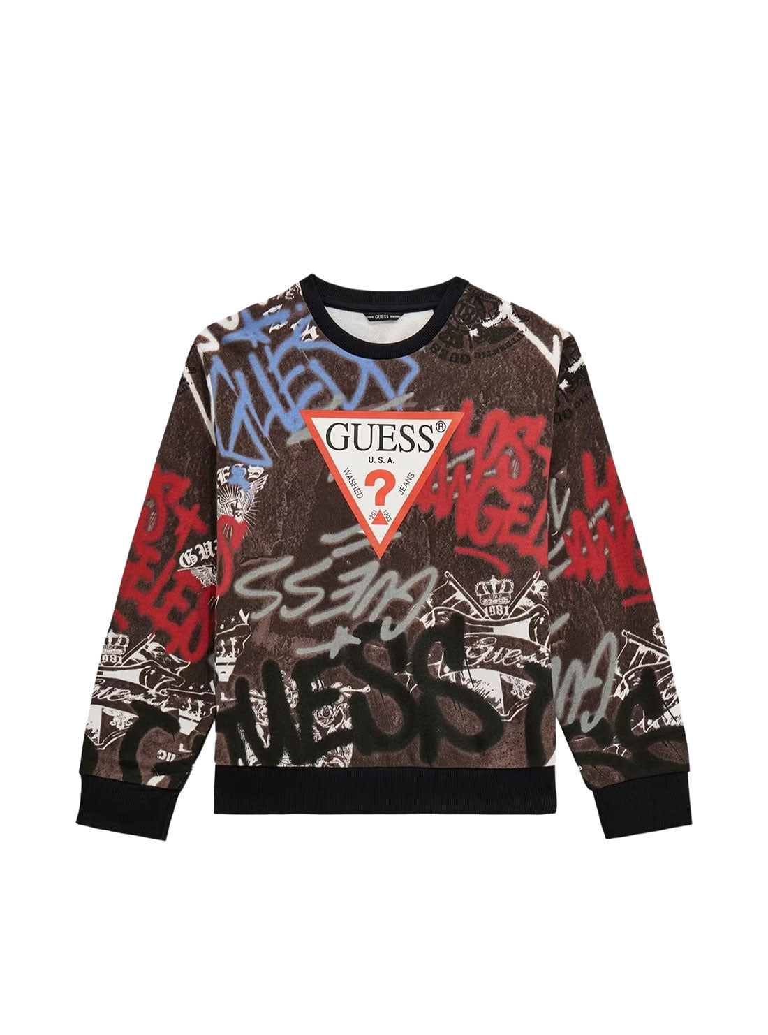 Graffiti Print Long Sleeve Active Top for Girls (Ages 7-16) - Perfect for Sports, Dance & Casual Wear