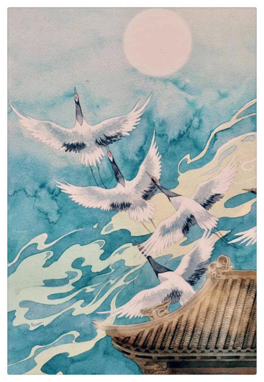 Premium 500-Piece Wooden Jigsaw Puzzle - Red-Crowned Crane in Flight - Educational Toy & Gift for Kids, Adults & Puzzle Lovers - Perfect for Family Game Nights, Birthday Presents & Stress Relief Activities